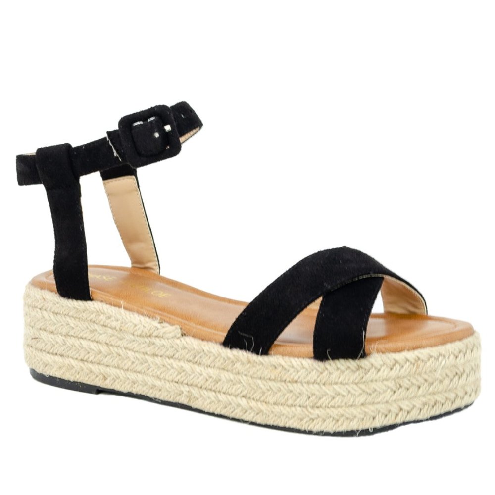 ESPADRILLE FLATS WITH ELASTIC STRAPS - Picture 2 of 4